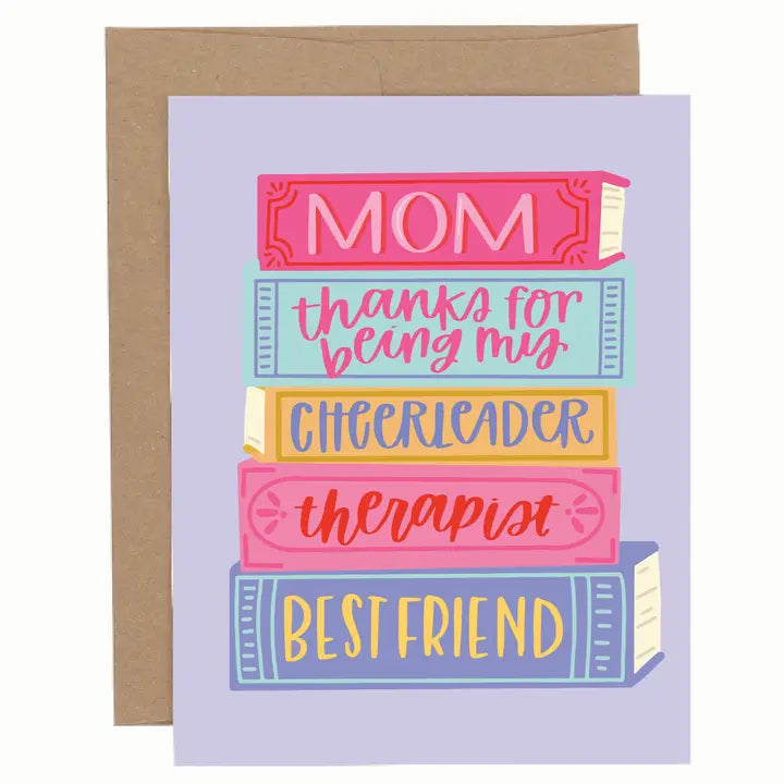 Card - Mom - Book Stack