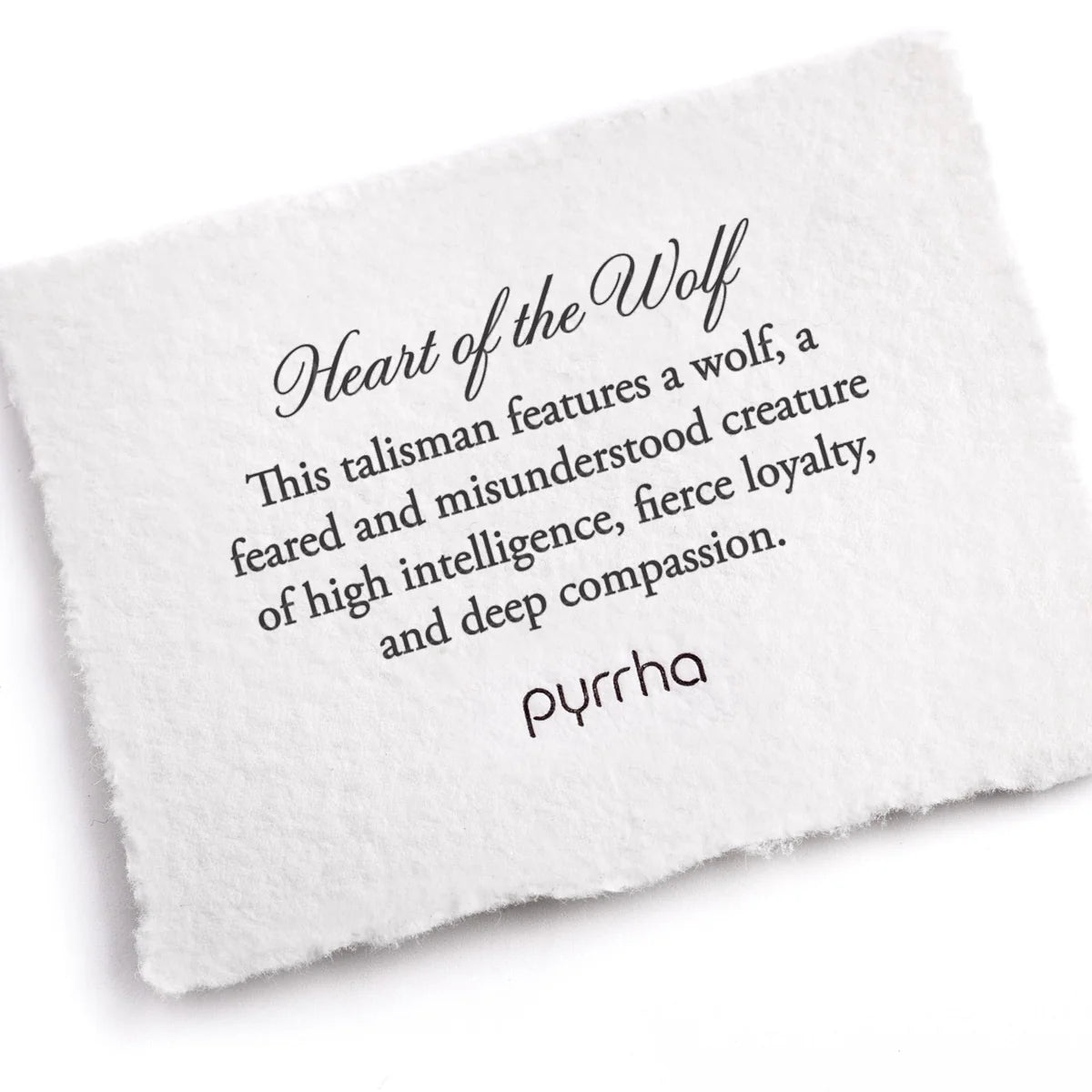 Pyrrha Talisman Necklace - Heart of the Wolf - Silver