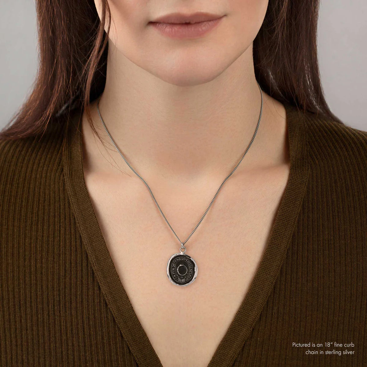 Pyrrha Talisman Necklace - Knowledge - Silver