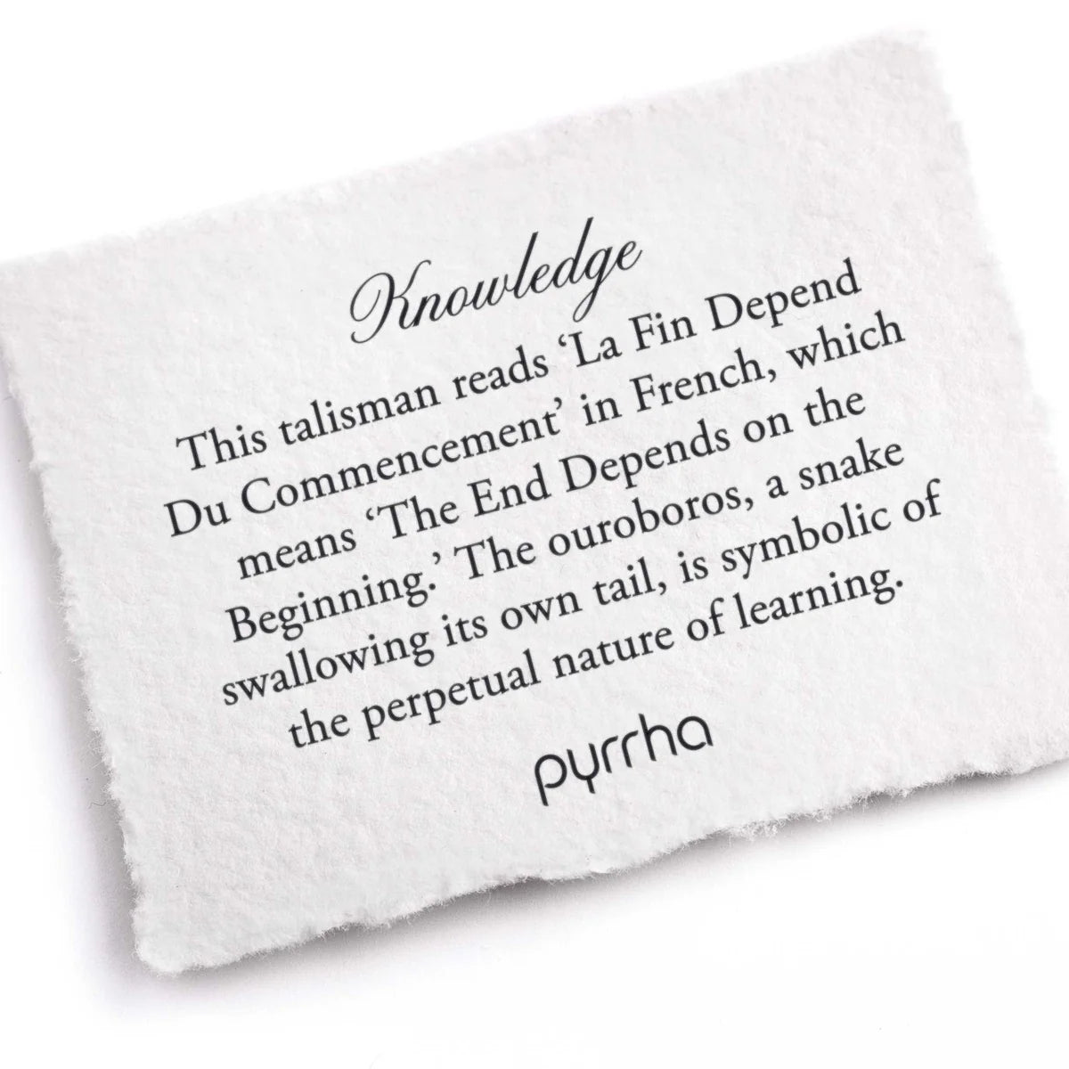 Pyrrha Talisman Necklace - Knowledge - Silver