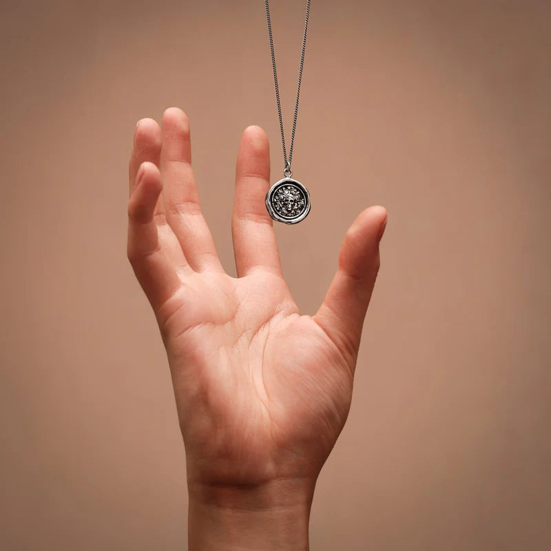 Pyrrha Talisman Necklace - Live Every Moment - Silver