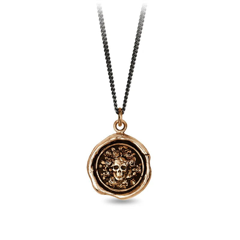 Pyrrha Talisman Necklace - Live Every Moment - Bronze