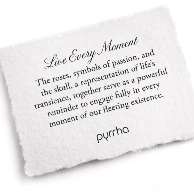 Pyrrha Talisman Necklace - Live Every Moment - Bronze