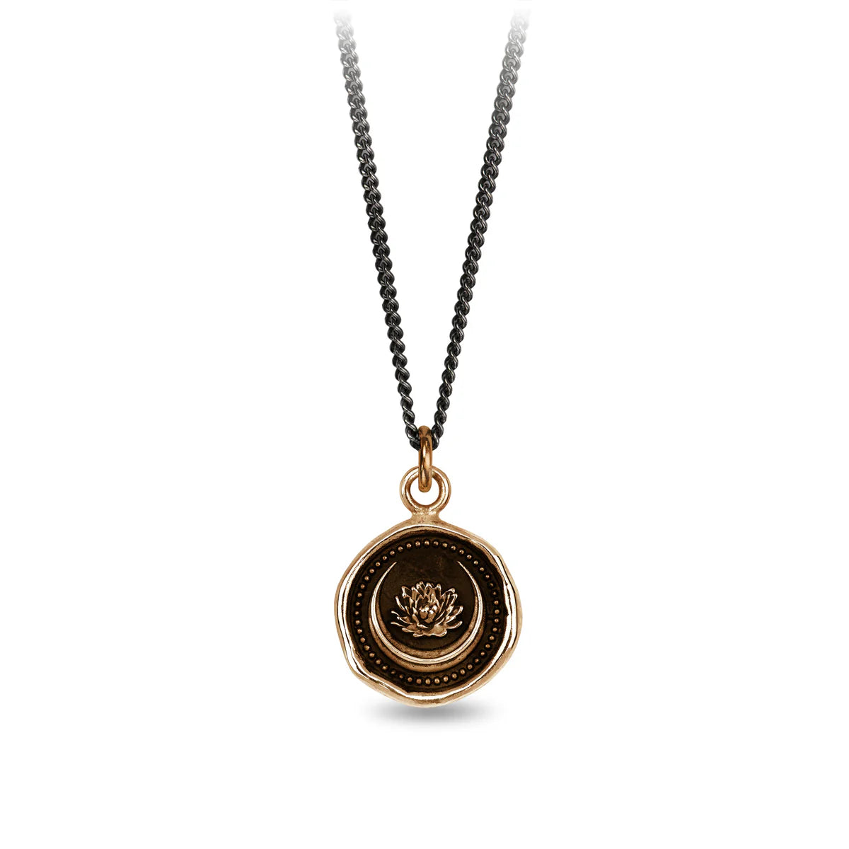 Pyrrha Talisman Necklace - Lotus Flower - Bronze