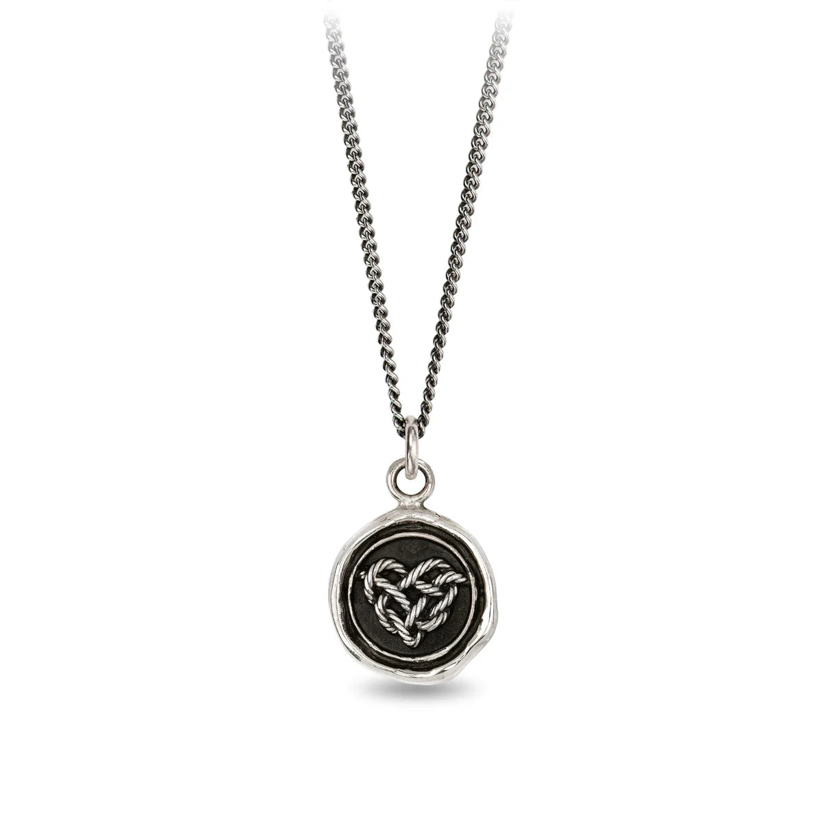 Pyrrha Talisman Necklace - Love Knot - Silver