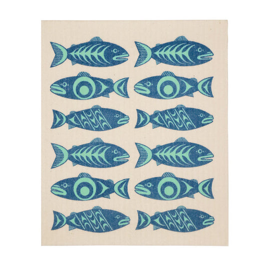 Eco Dishcloth - Salmon in the Wild