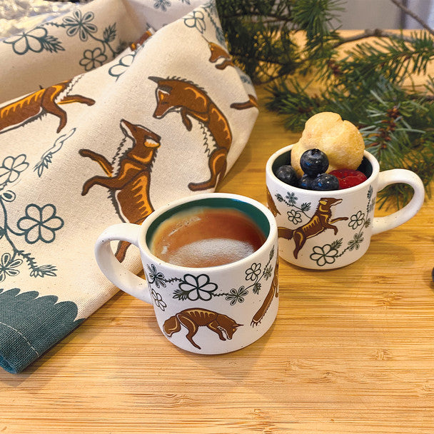 Tea Towel - Cotton - Foxes (Wagooshna)