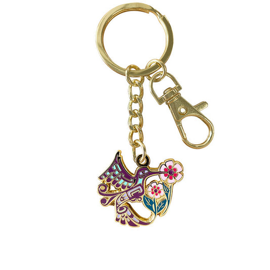 Enamel Keychain - Hummingbird
