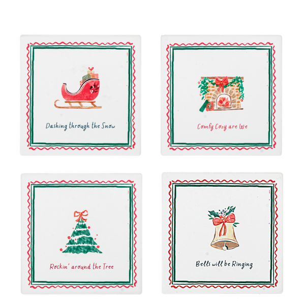 Coaster Set - Holiday Carols - Set of 4