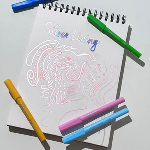 Markers - Silver Linings Outline - Set of 6