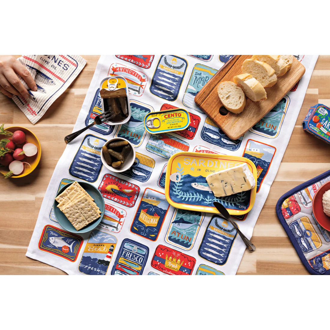 Pot Holder - Del Mar Sardines