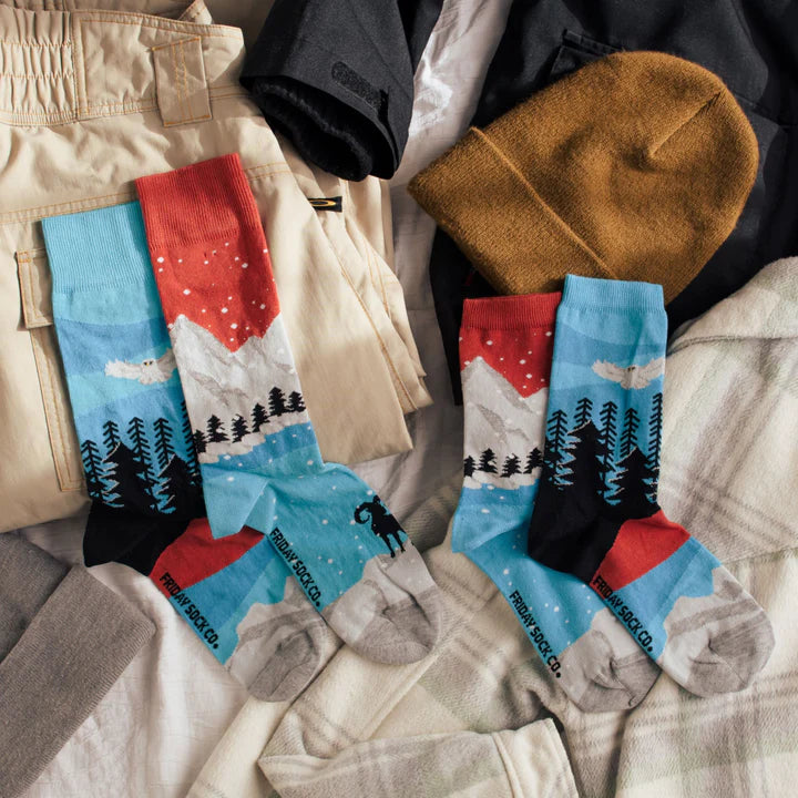 Socks - Large - Rocky Mountain Canadian Landscape