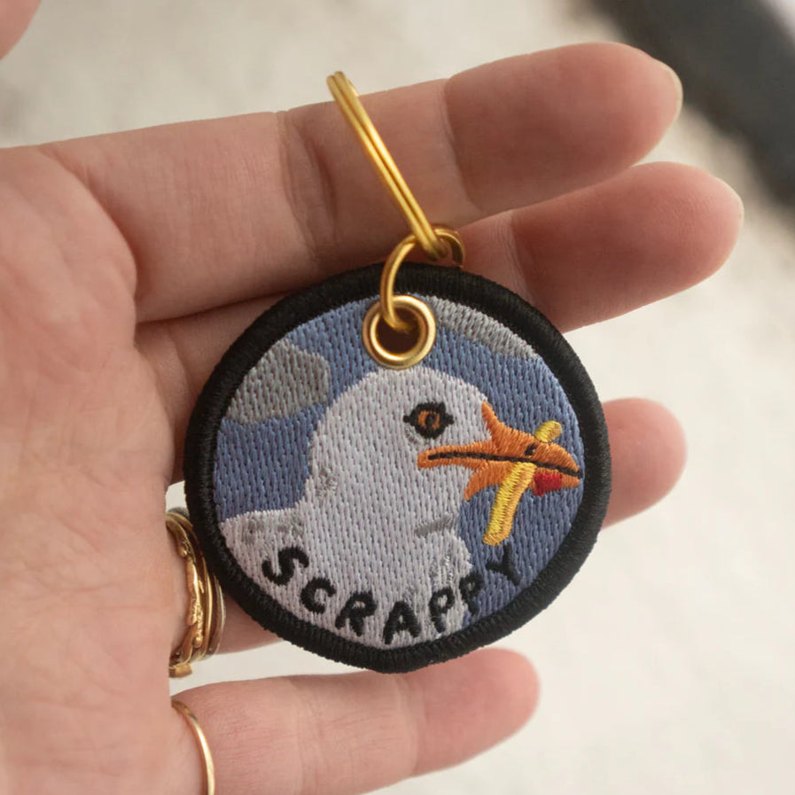 Keychain - Embroidered - Scrappy Seagull & Fries