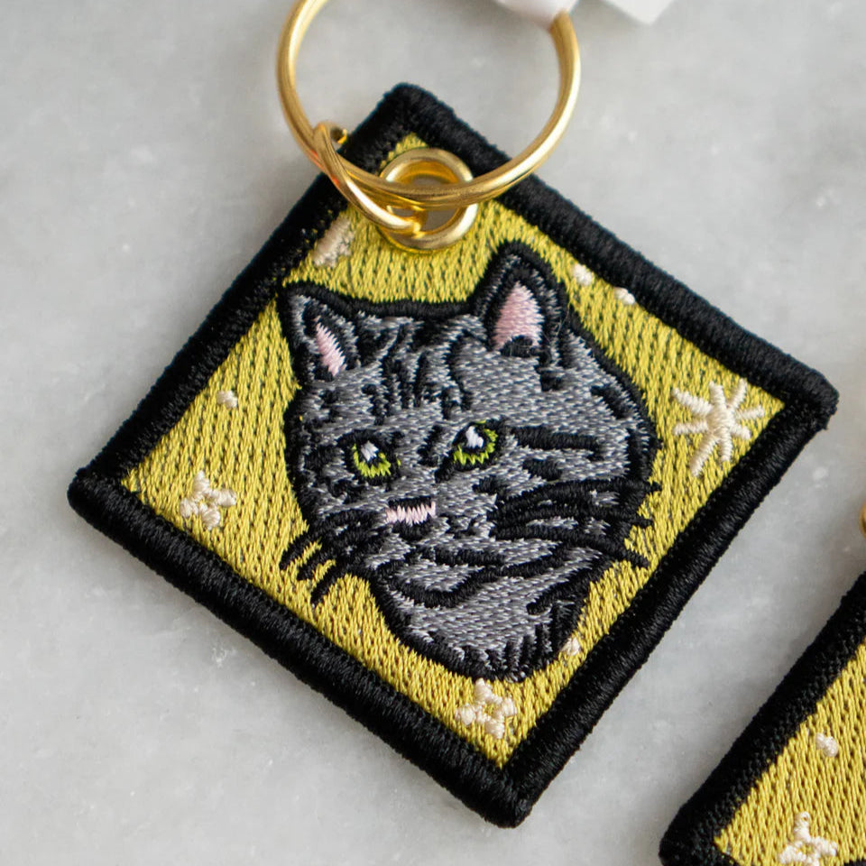Keychain - Embroidered - Shut Up Everyone Cat