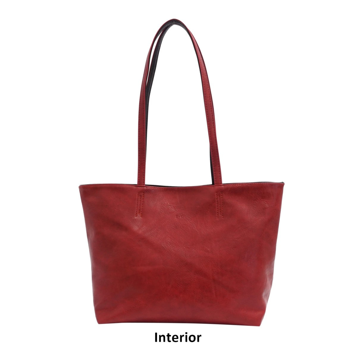 S-Q - Brook 2-in-1 Reversible Tote - Black/Merlot