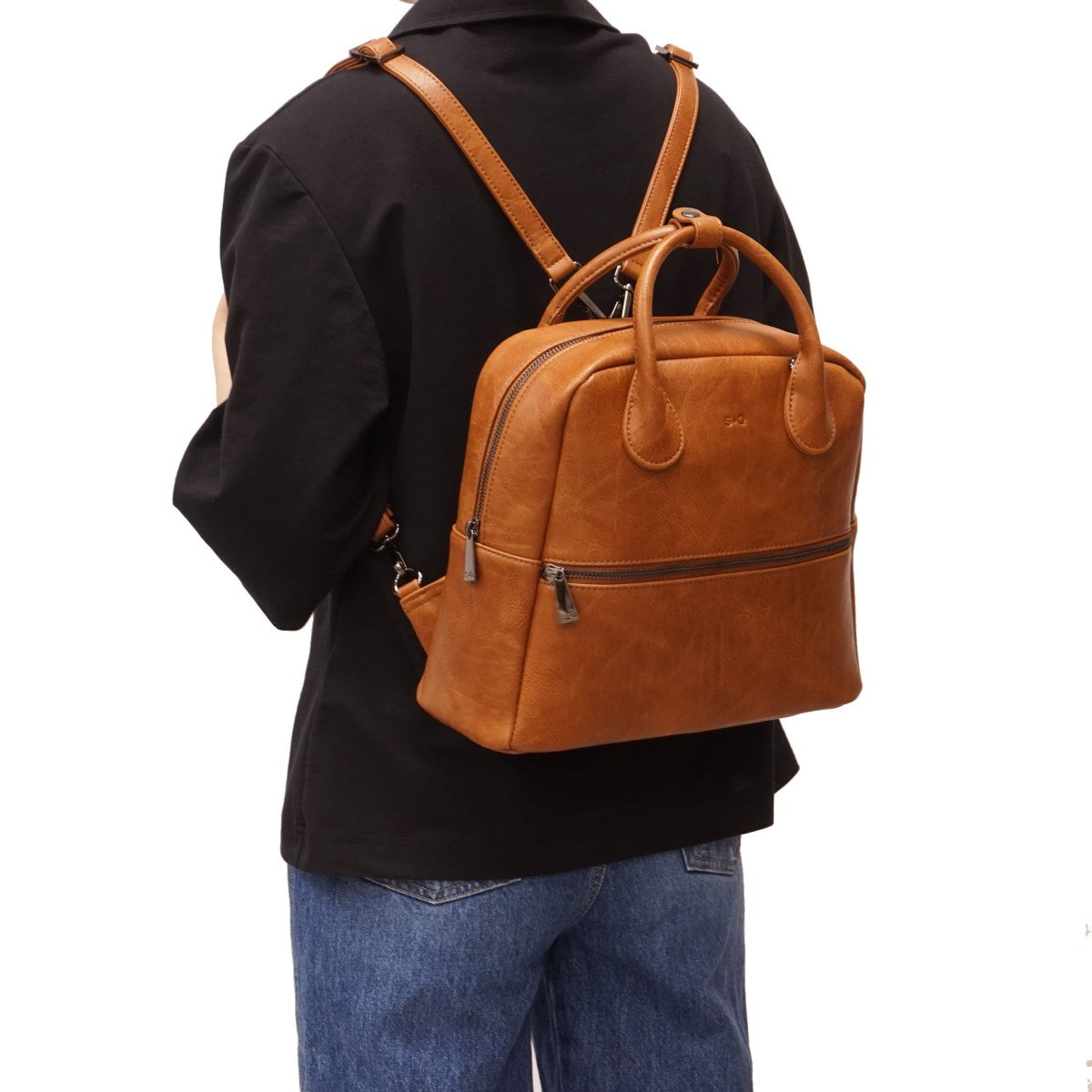 S-Q - Jazzlyn Convertible Backpack - Black