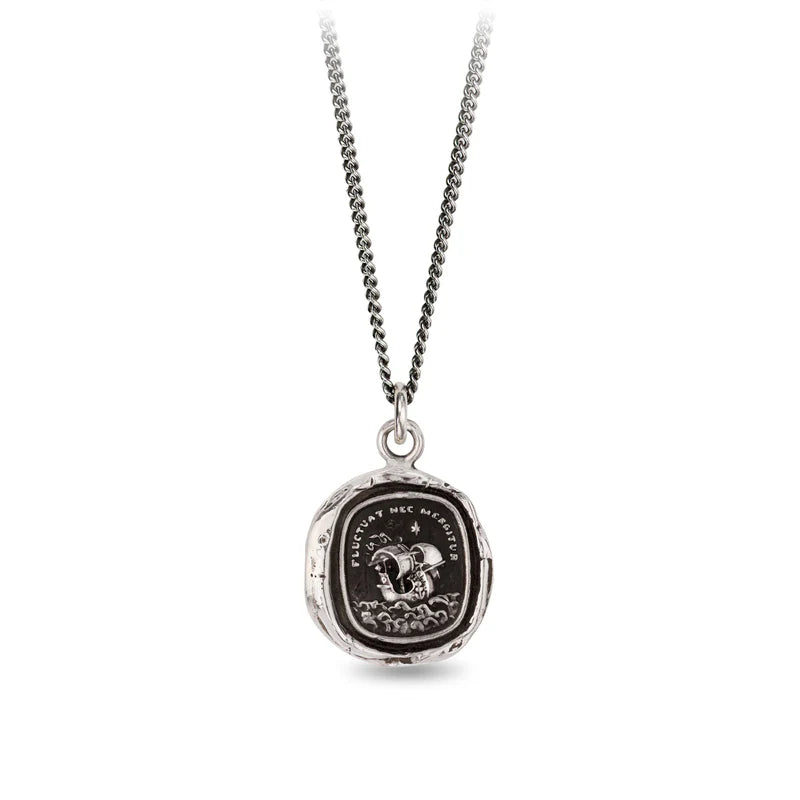 Pyrrha Talisman Necklace - Strength & Resilience - Silver