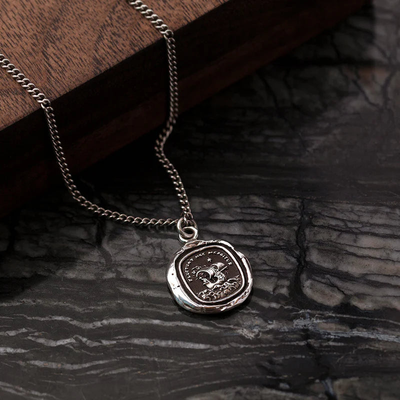 Pyrrha Talisman Necklace - Strength & Resilience - Silver