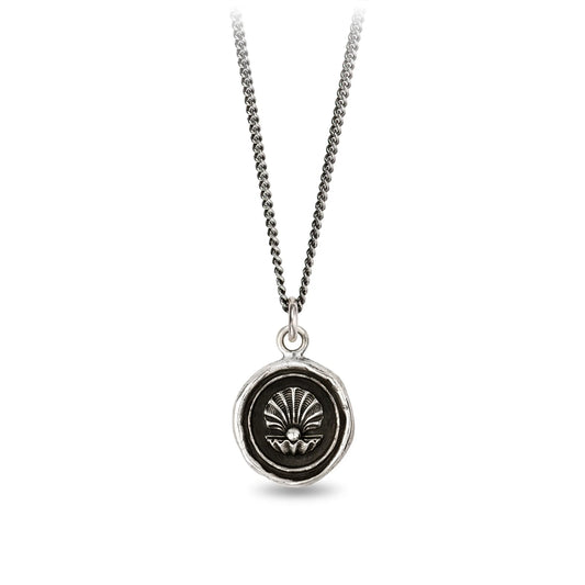 Pyrrha Talisman Necklace - The World is Your Oyster - Silver