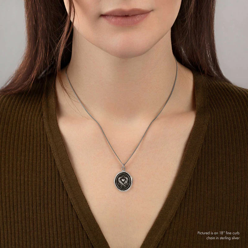 Pyrrha Talisman Necklace - We Two Are One - Silver
