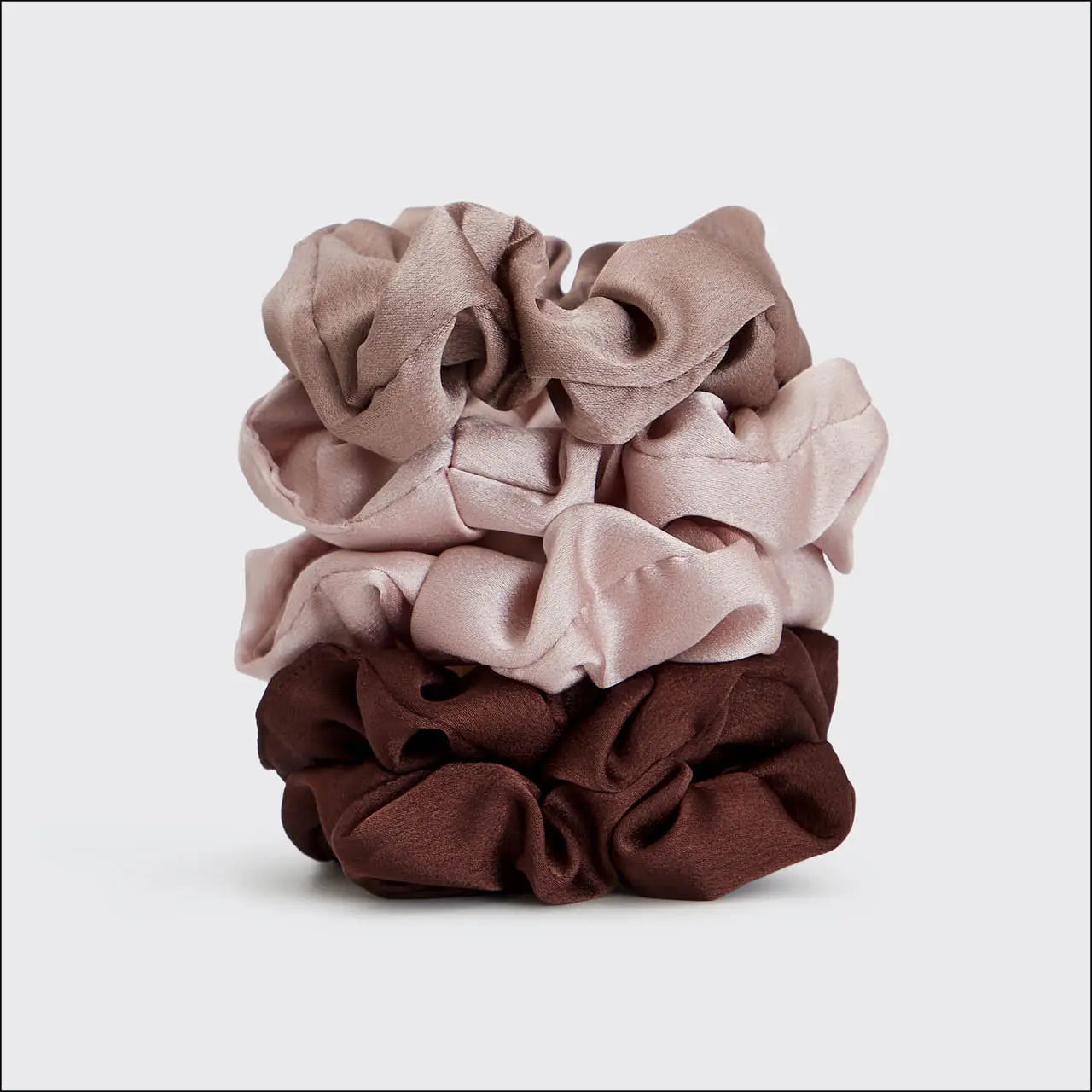 Scrunchie Set - Neutral Cameo Satin - Set of 5