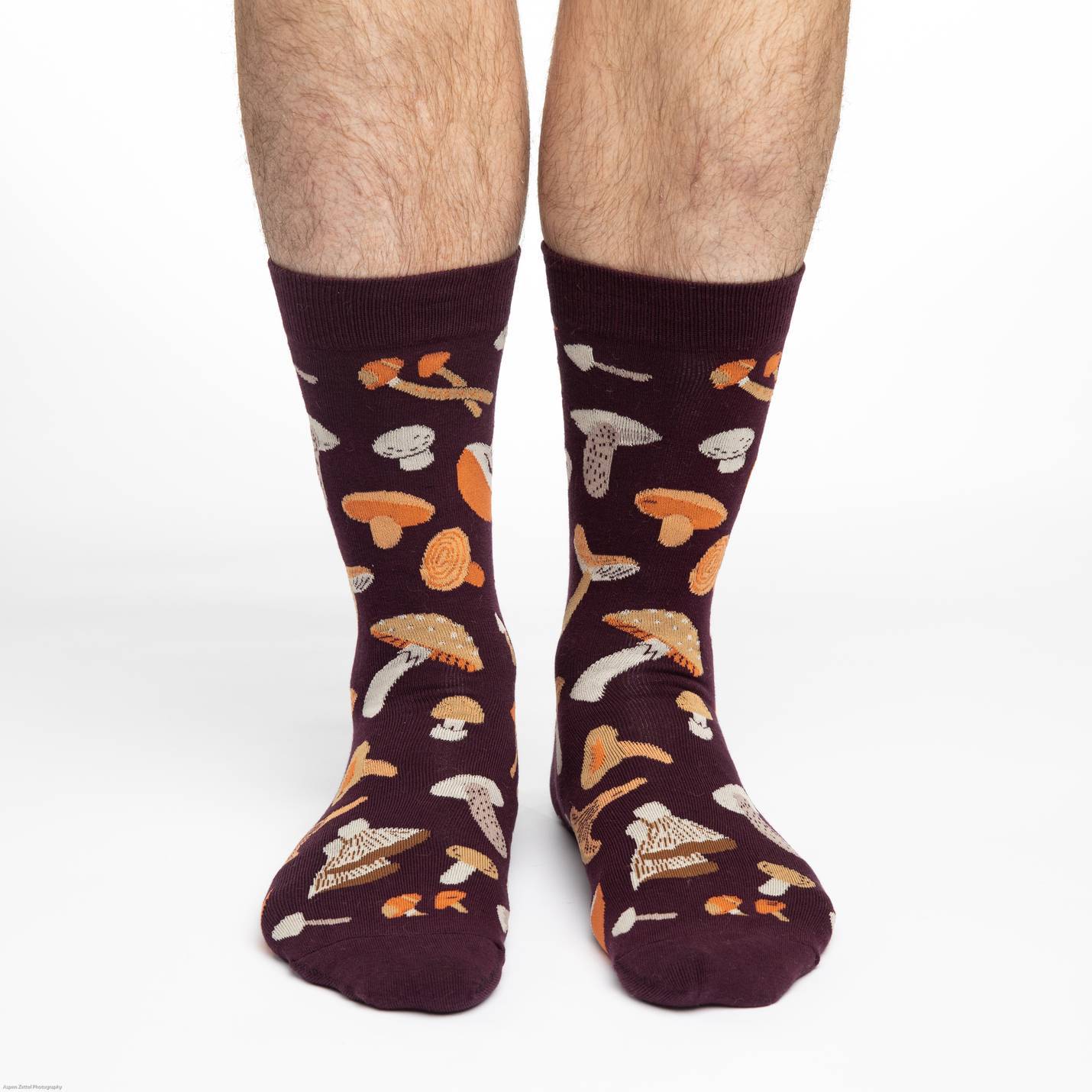 Socks - Men's Crew - Mushrooms