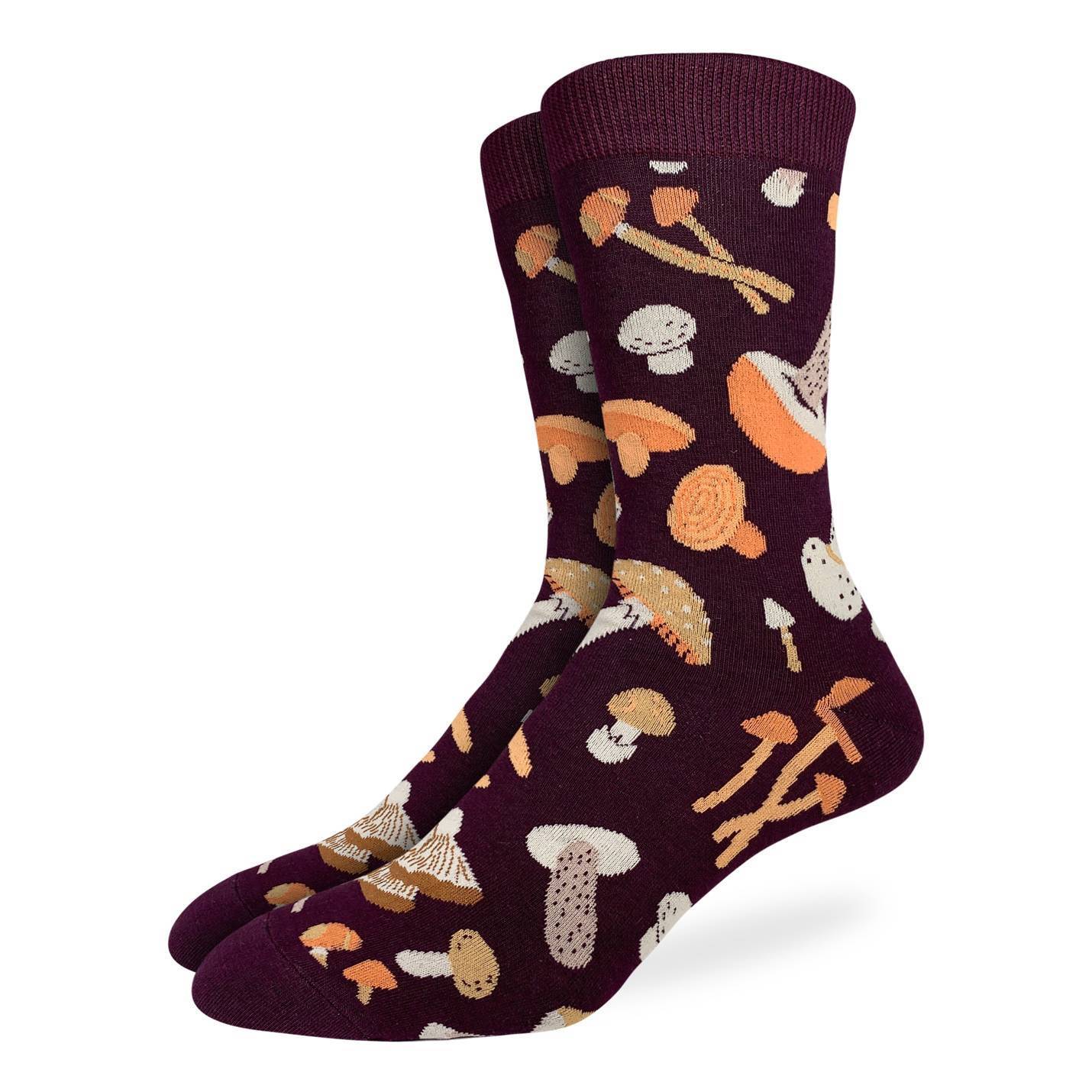 Socks - Men's Crew - Mushrooms