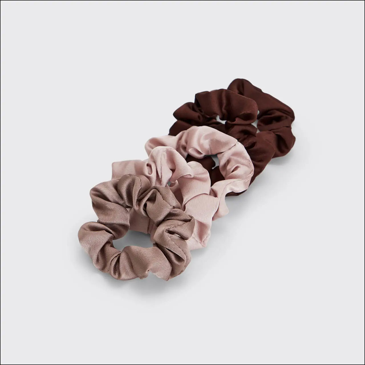Scrunchie Set - Neutral Cameo Satin - Set of 5