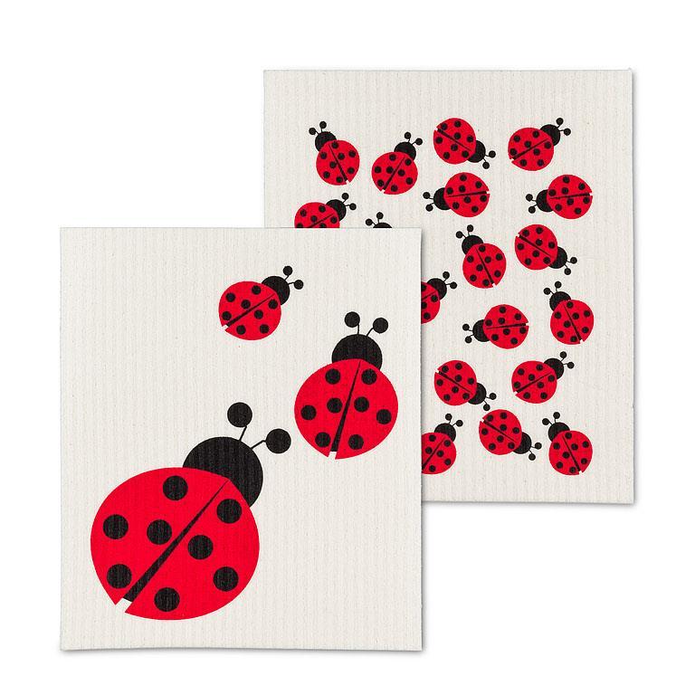 Swedish Dishcloth Set - Ladybugs - Set of 2