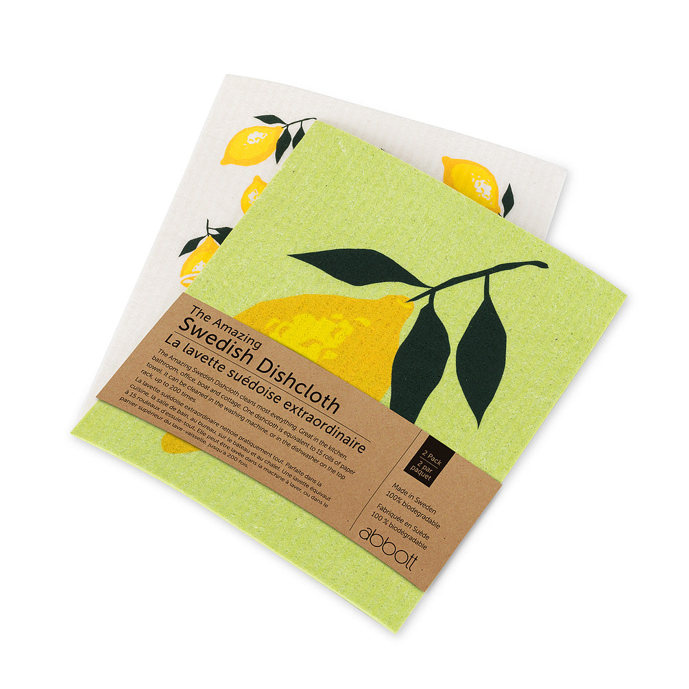 Swedish Dishcloth Set - Lemons - Set of 2