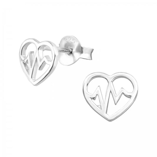 Earrings - Heartbeat - Silver