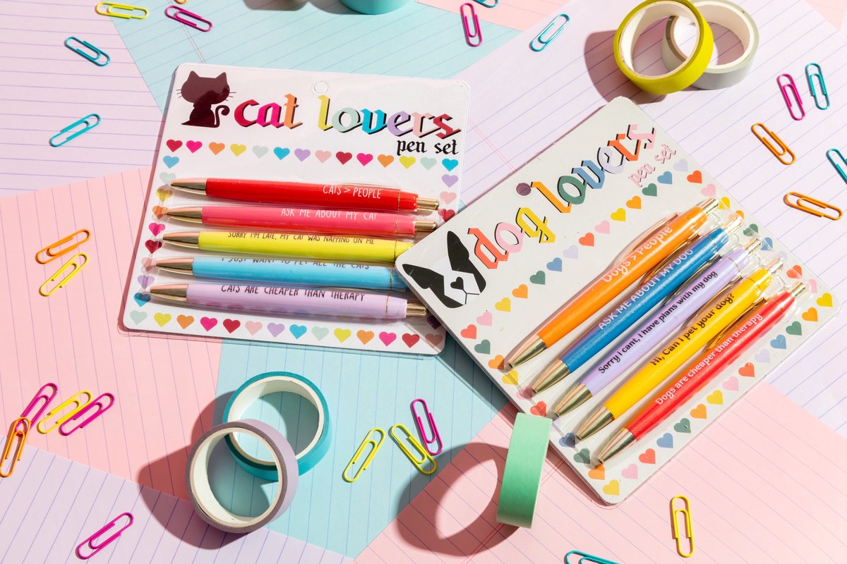 Pen Set - Cat Lovers - Set of 5