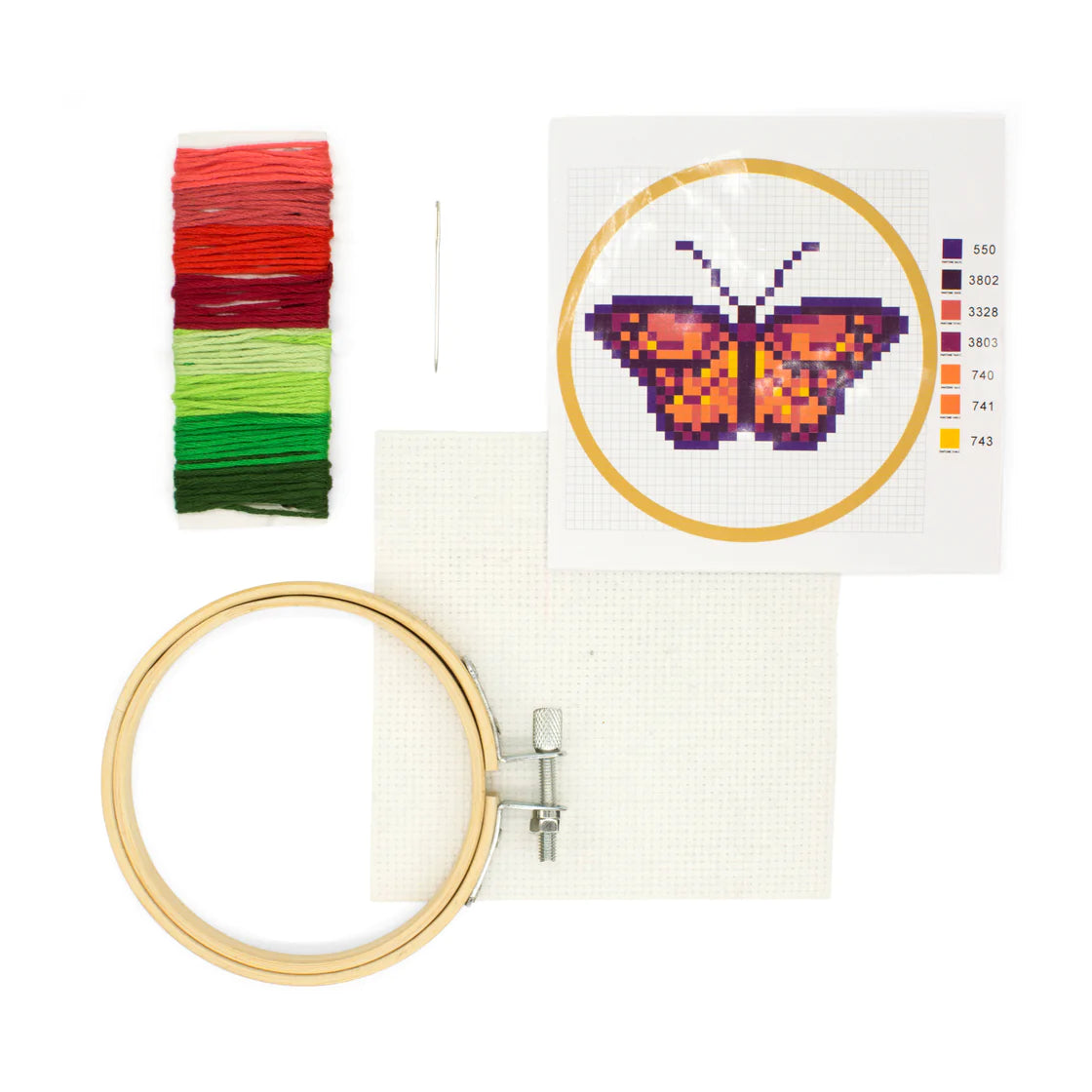 Mini Cross Stitch Embroidery Kit - Butterfly