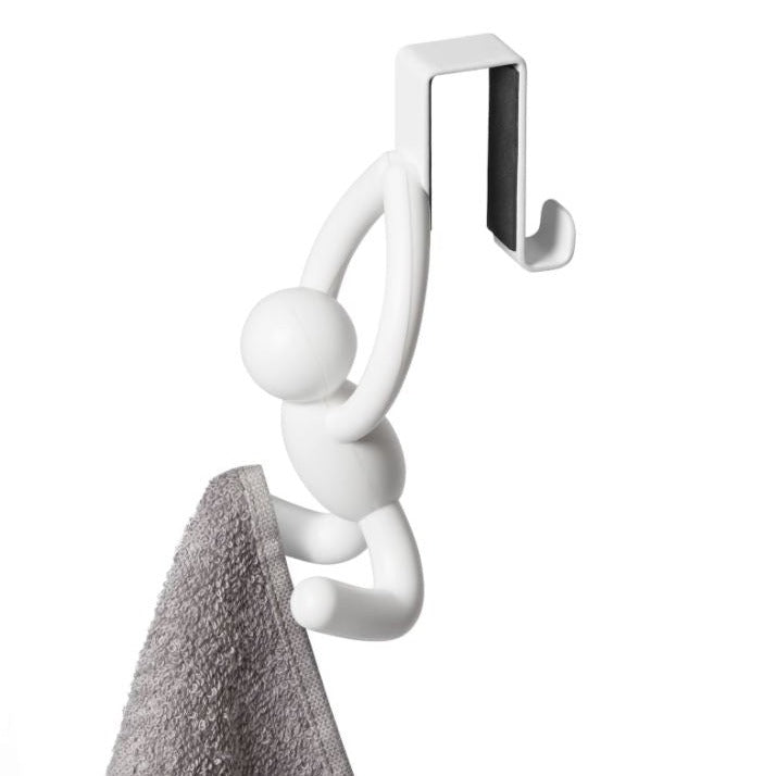 Over The Cabinet Door Hook - Buddy Set of 2 - White