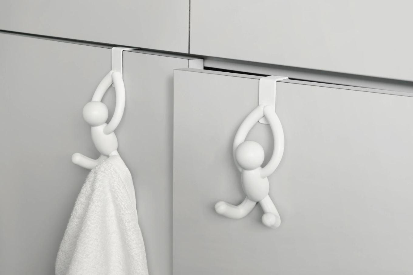 Over The Cabinet Door Hook - Buddy Set of 2 - White