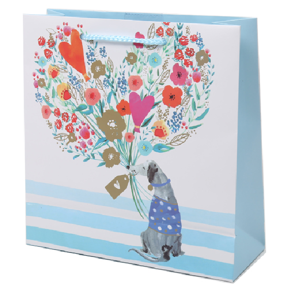 Medium Gift Bag - Pup Bouquet