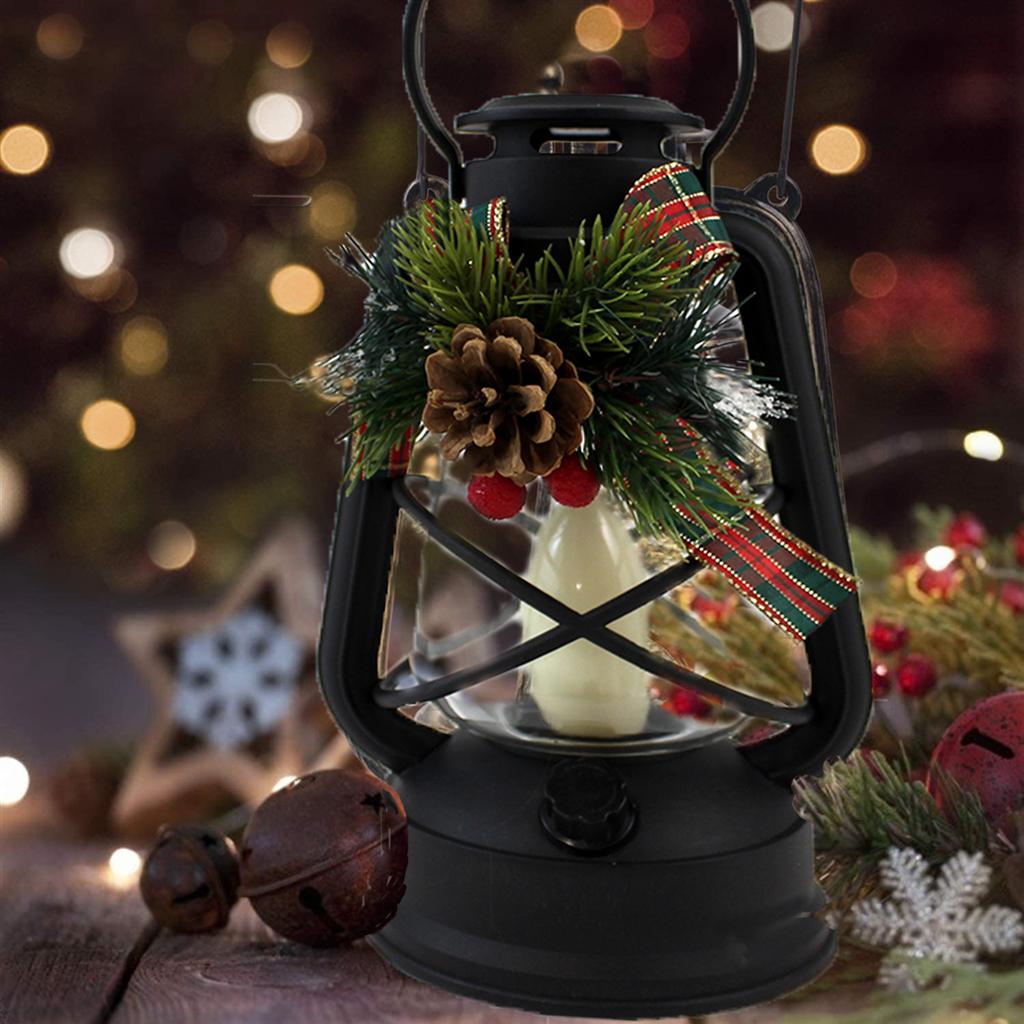 LED Lantern - Holly & Bow