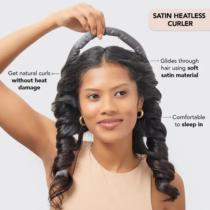 Heatless Curler Set - Satin - Charcoal