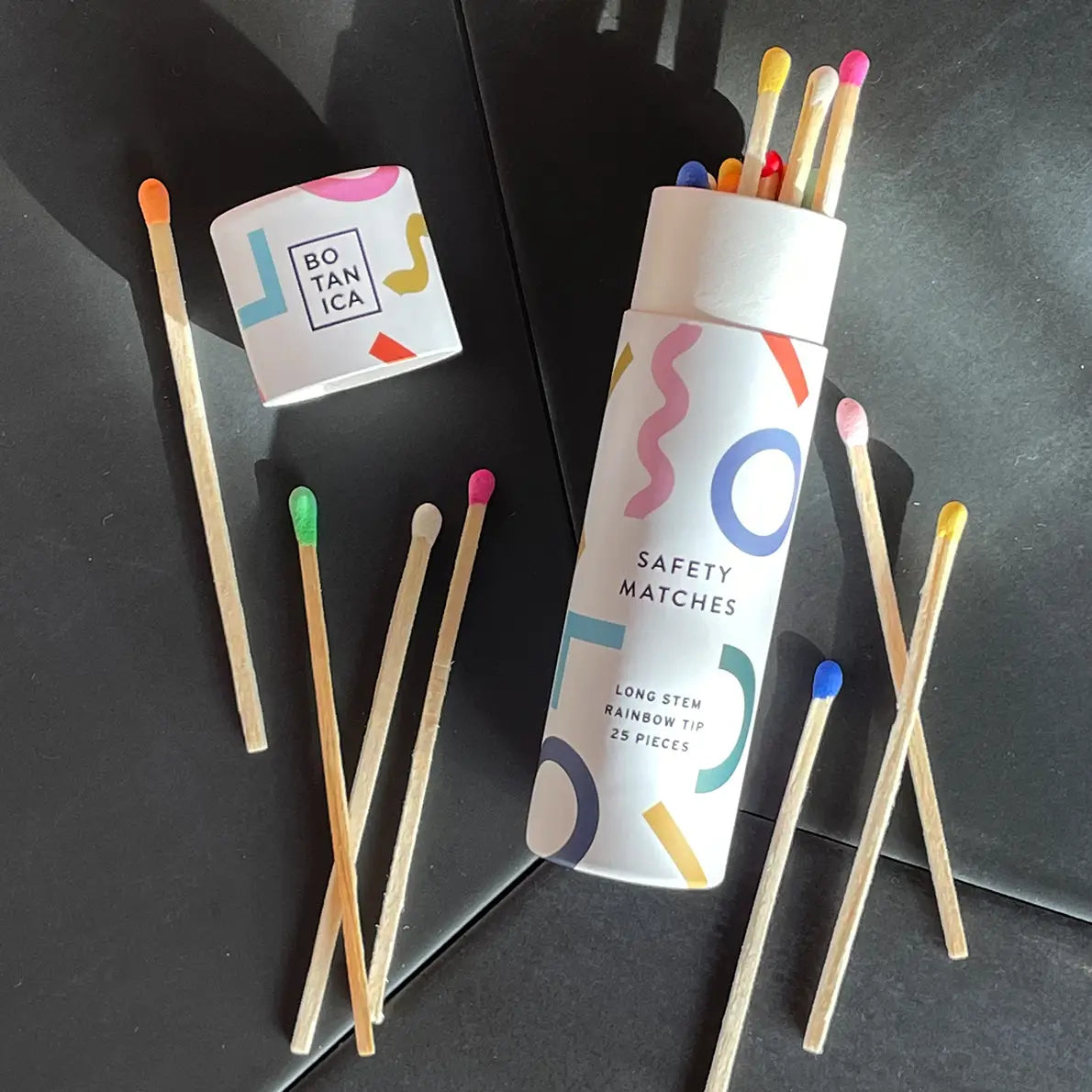 Matches - Rainbow Canister - Set of 25