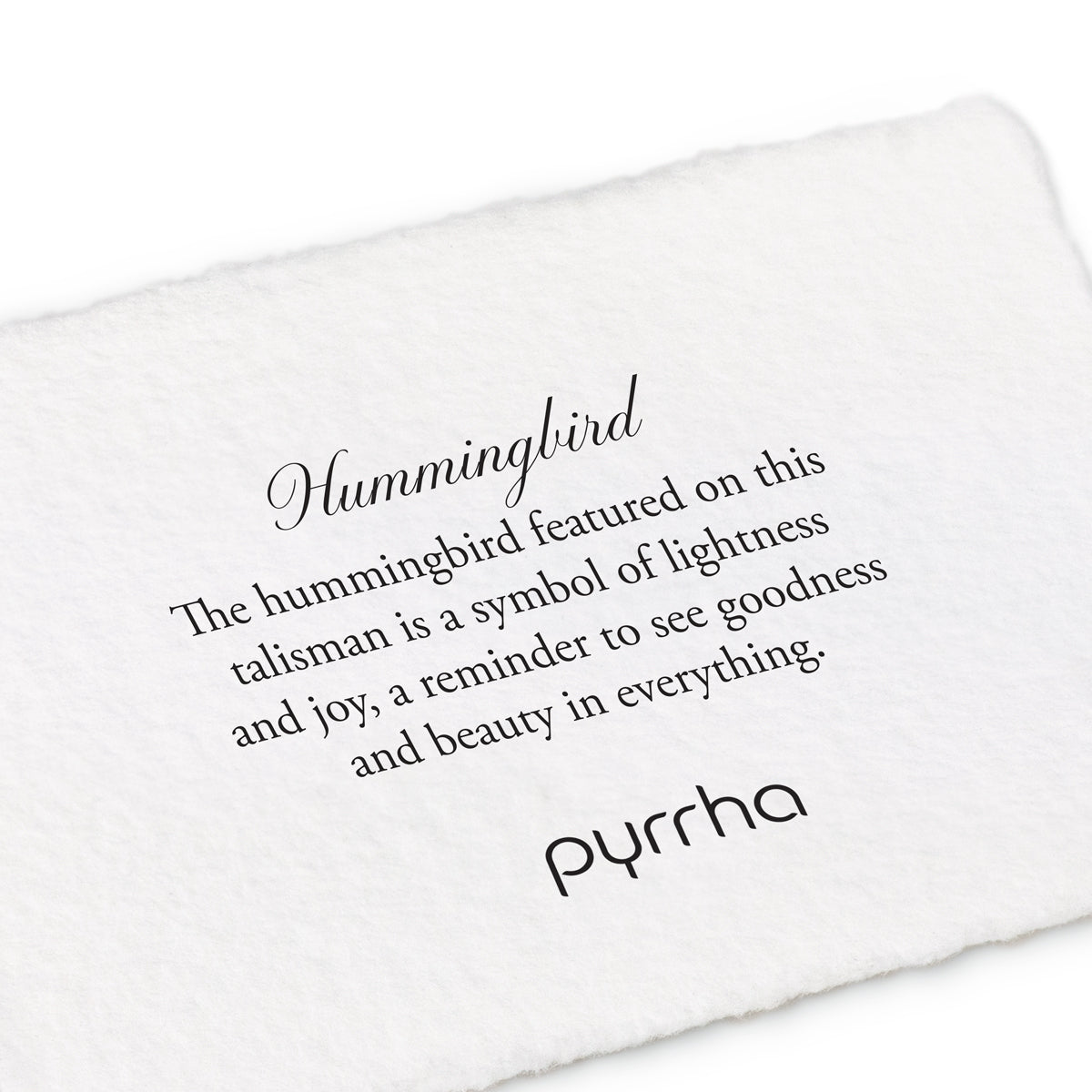 Pyrrha Talisman Necklace - Hummingbird - Silver
