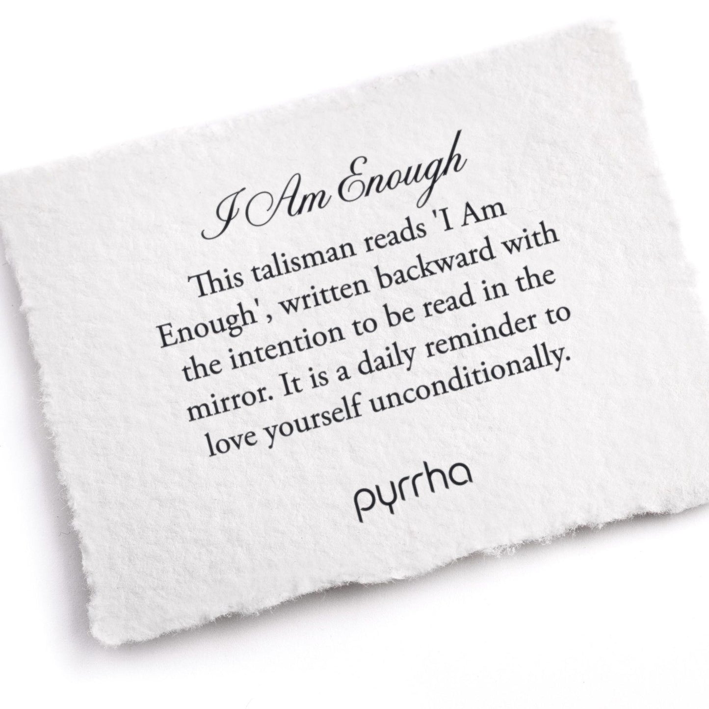 Pyrrha Talisman Necklace - I Am Enough - Silver
