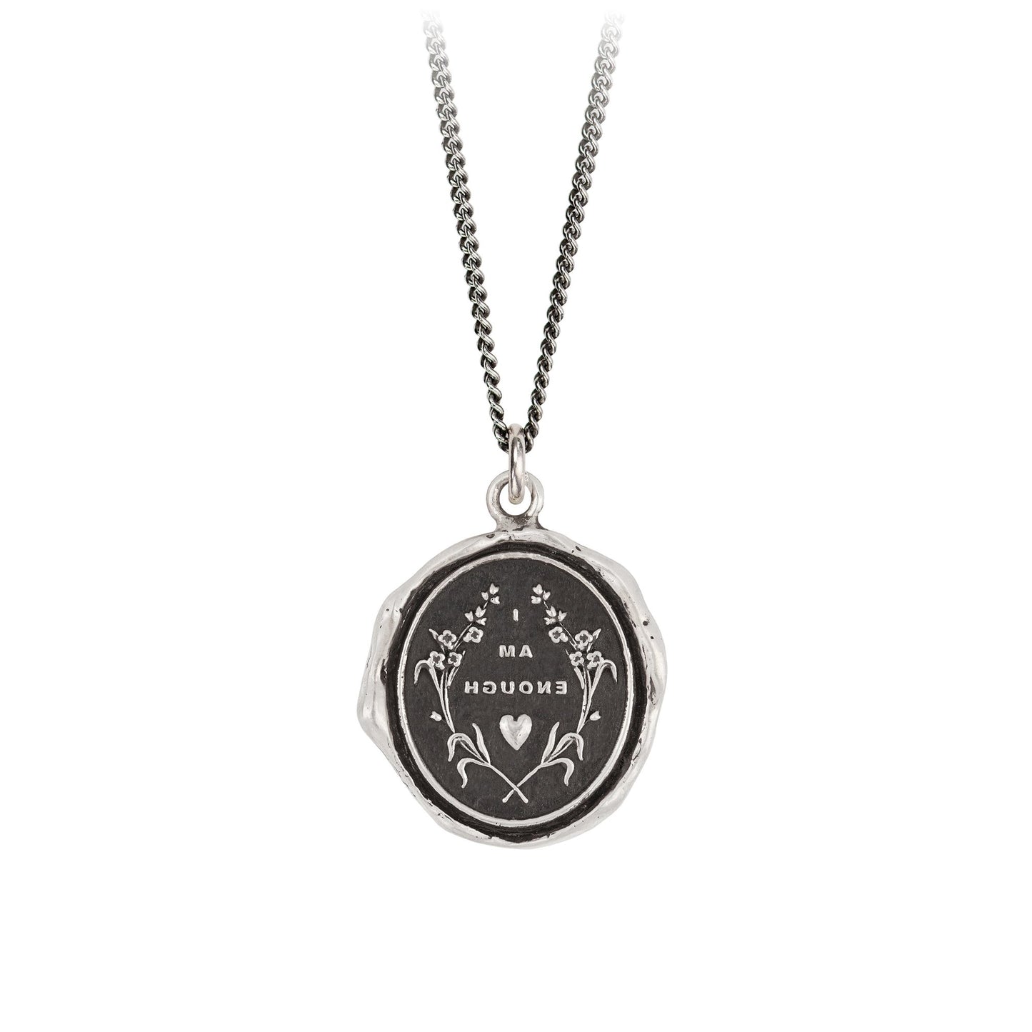 Pyrrha Talisman Necklace - I Am Enough - Silver