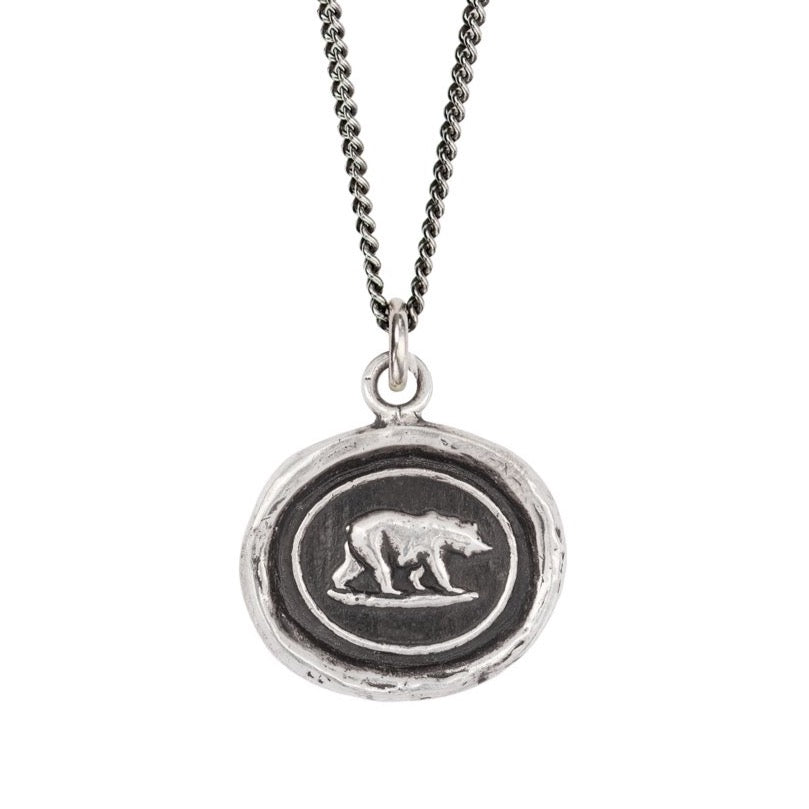 Pyrrha Talisman Necklace - Mother Bear - Silver