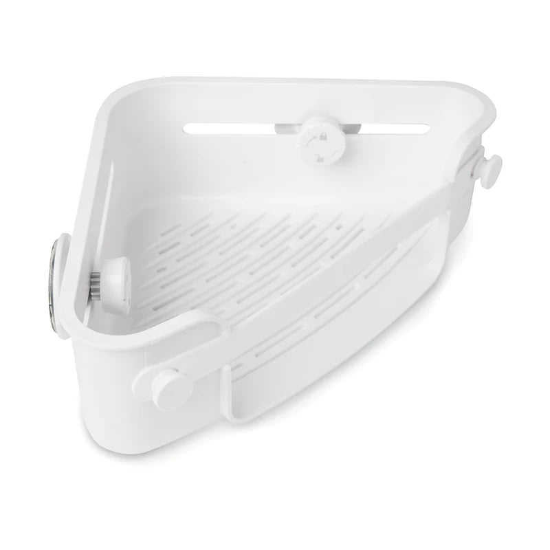 Shower Bin - Flex Corner - White