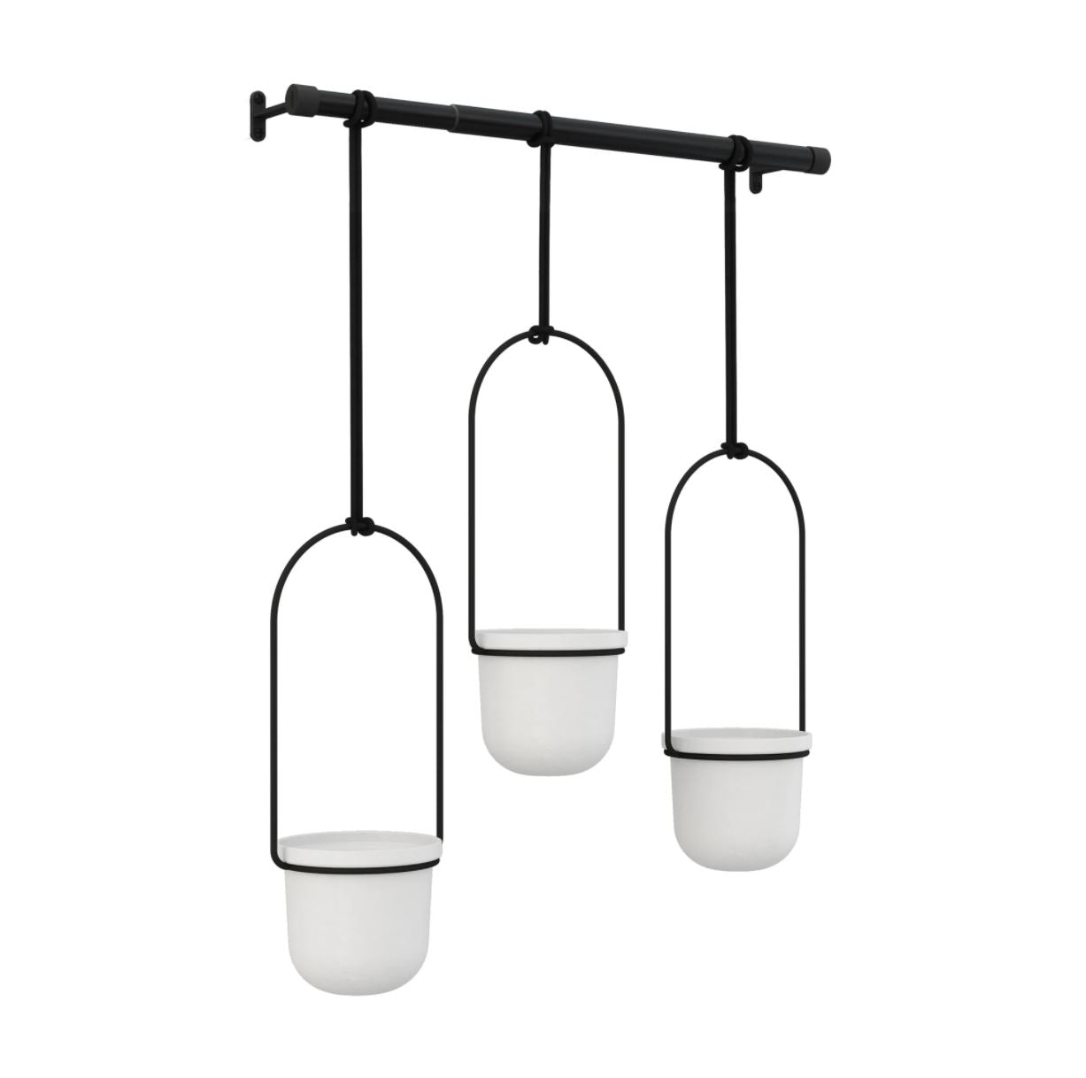 Triflora Hanging Planter - White