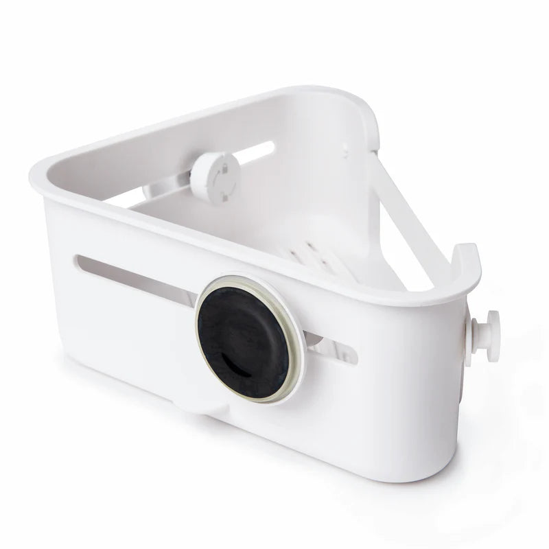 Shower Bin - Flex Corner - White