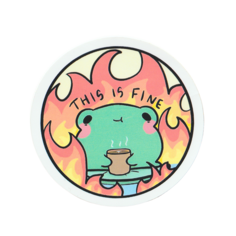 Sticker - This Is Fine Frog