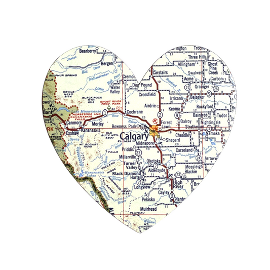 Magnet - Heart Map - Calgary