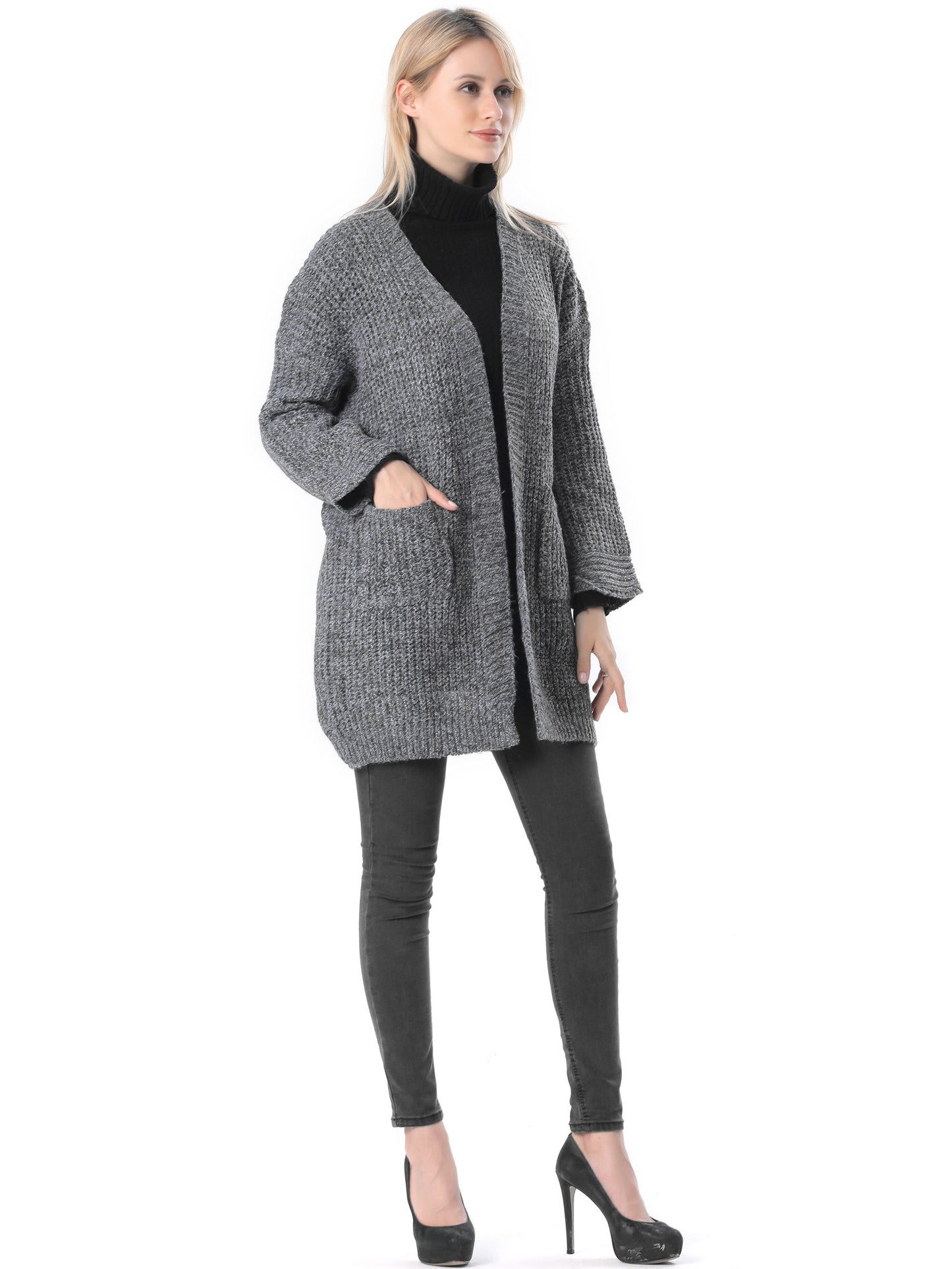 Cardigan - Knitted - Grey