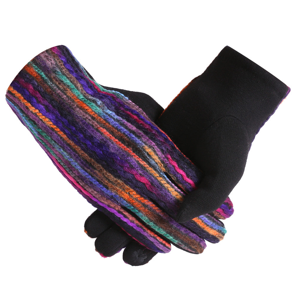 Gloves - Stitched Stripes - Multicolour